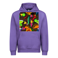 Tulip margarita and taco seamless pattern Urban Hoodie - BundleAndBundleShop