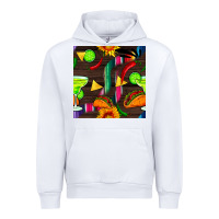White margarita and taco seamless pattern Urban Hoodie - BundleAndBundleShop