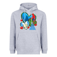 Heather Grey guatemala hearts Heavyweight Hoodie - texasbilliewilder
