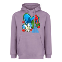 Lavender guatemala hearts Heavyweight Hoodie - texasbilliewilder