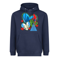 Navy guatemala hearts Heavyweight Hoodie - texasbilliewilder