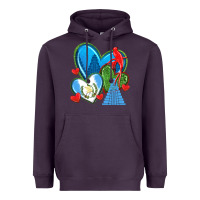 Plum guatemala hearts Heavyweight Hoodie - texasbilliewilder