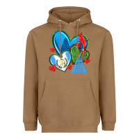 Toasted Coconut guatemala hearts Heavyweight Hoodie - texasbilliewilder