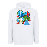 White guatemala hearts Heavyweight Hoodie - texasbilliewilder