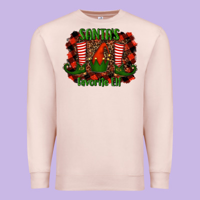 Santa's Favorite Elf Premium Sweatshirt Designed By Ranaportraitstore