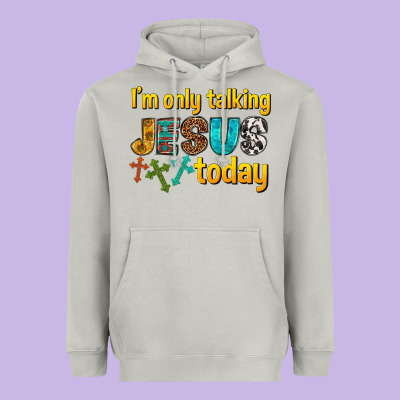Im Only Talking Jesus Today Heavyweight Hoodie Designed By Texasbilliewilder