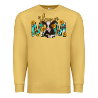 Antique Gold show mom with cow mothers day Premium Sweatshirt - texasbilliewilder