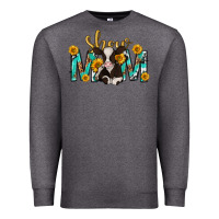 Charcoal Heather show mom with cow mothers day Premium Sweatshirt - texasbilliewilder