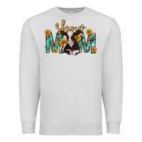Dove Grey show mom with cow mothers day Premium Sweatshirt - texasbilliewilder