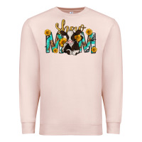 Pale Pink show mom with cow mothers day Premium Sweatshirt - texasbilliewilder