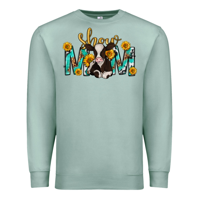 Show Mom With Cow Mothers Day Premium Sweatshirt by texasbilliewilder | Teevron
