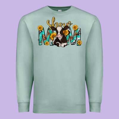 Show Mom With Cow Mothers Day Premium Sweatshirt Designed By Texasbilliewilder