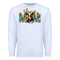 White show mom with cow mothers day Premium Sweatshirt - texasbilliewilder