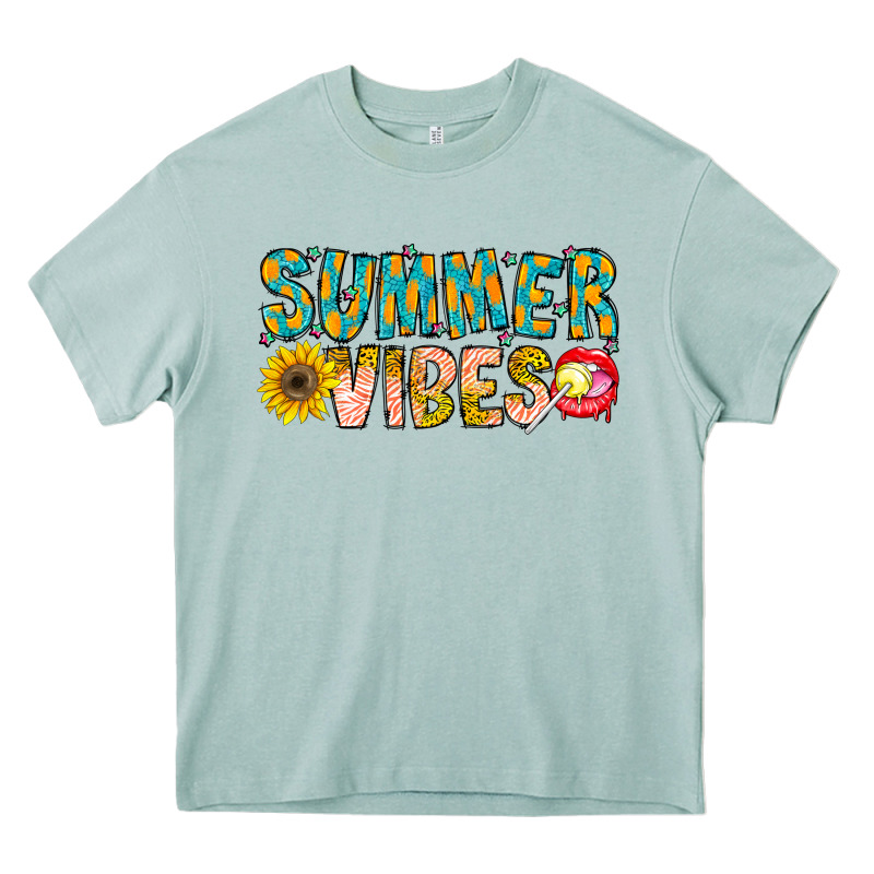 Summer Vibes Heavy Core Tee by CowhideDigitalArt | Teevron