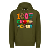 Army Green 100 days of cray cray Premium Hoodie - Jasminsmagicworld