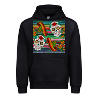 Black sugar skull seamless pattern Urban Hoodie - BundleAndBundleShop