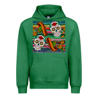Emerald sugar skull seamless pattern Urban Hoodie - BundleAndBundleShop