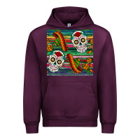 Mauve Wine sugar skull seamless pattern Urban Hoodie - BundleAndBundleShop