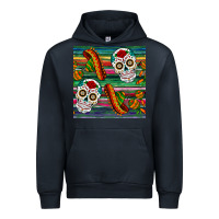 Navy sugar skull seamless pattern Urban Hoodie - BundleAndBundleShop
