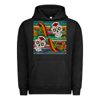Pigment Black sugar skull seamless pattern Urban Hoodie - BundleAndBundleShop