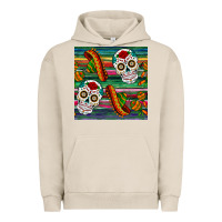 Pigment French Oak sugar skull seamless pattern Urban Hoodie - BundleAndBundleShop