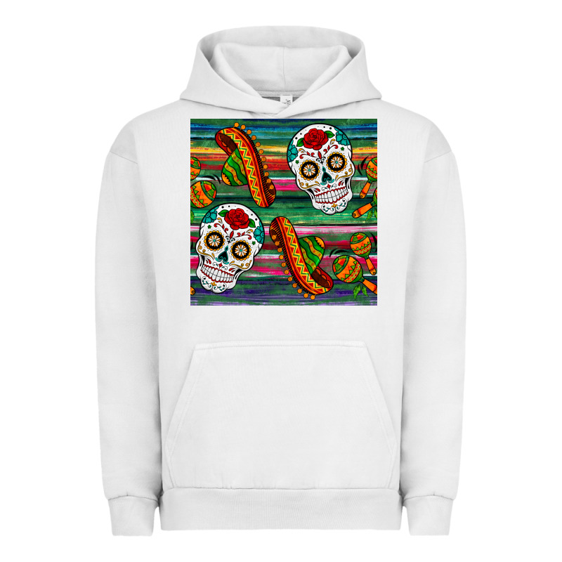 Sugar Skull Seamless Pattern Urban Hoodie by BundleAndBundleShop | Teevron