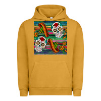Pigment Peanut Butter sugar skull seamless pattern Urban Hoodie - BundleAndBundleShop
