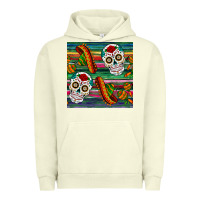 Pigment Pistachio sugar skull seamless pattern Urban Hoodie - BundleAndBundleShop
