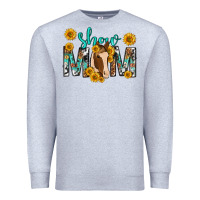 Heather Grey show mom with horse mothers day Premium Sweatshirt - texasbilliewilder