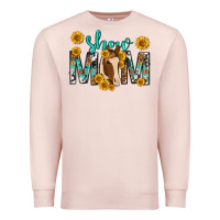 Pale Pink show mom with horse mothers day Premium Sweatshirt - texasbilliewilder