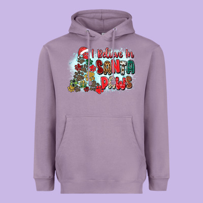 I Believe In Santa Paws Heavyweight Hoodie Designed By Zillion Design Studio