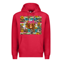 Cardinal just a little moody long haired cow Premium Hoodie - Jasminsmagicworld