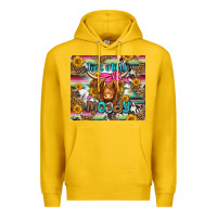 Lemon just a little moody long haired cow Premium Hoodie - Jasminsmagicworld