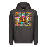 Smoke just a little moody long haired cow Premium Hoodie - Jasminsmagicworld