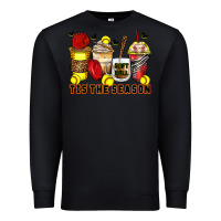 Black tis' the season softball coffee cups Premium Sweatshirt - Zillion Design Studio