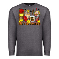 Charcoal Heather tis' the season softball coffee cups Premium Sweatshirt - Zillion Design Studio