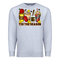 Heather Grey tis' the season softball coffee cups Premium Sweatshirt - Zillion Design Studio