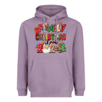 Lavender family christmas crew 2024 Heavyweight Hoodie - Zillion Design Studio