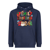 Navy family christmas crew 2024 Heavyweight Hoodie - Zillion Design Studio