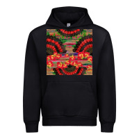 Black spanish hand fan seamless pattern Urban Hoodie - BundleAndBundleShop