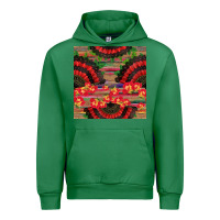 Emerald spanish hand fan seamless pattern Urban Hoodie - BundleAndBundleShop