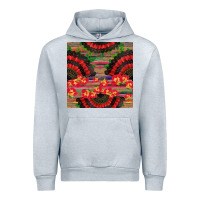 Heather Grey spanish hand fan seamless pattern Urban Hoodie - BundleAndBundleShop