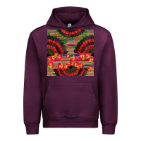Mauve Wine spanish hand fan seamless pattern Urban Hoodie - BundleAndBundleShop