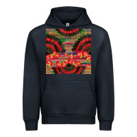 Navy spanish hand fan seamless pattern Urban Hoodie - BundleAndBundleShop