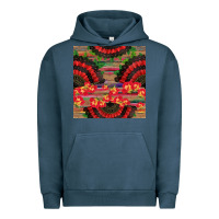 Pigment Midnight Navy spanish hand fan seamless pattern Urban Hoodie - BundleAndBundleShop