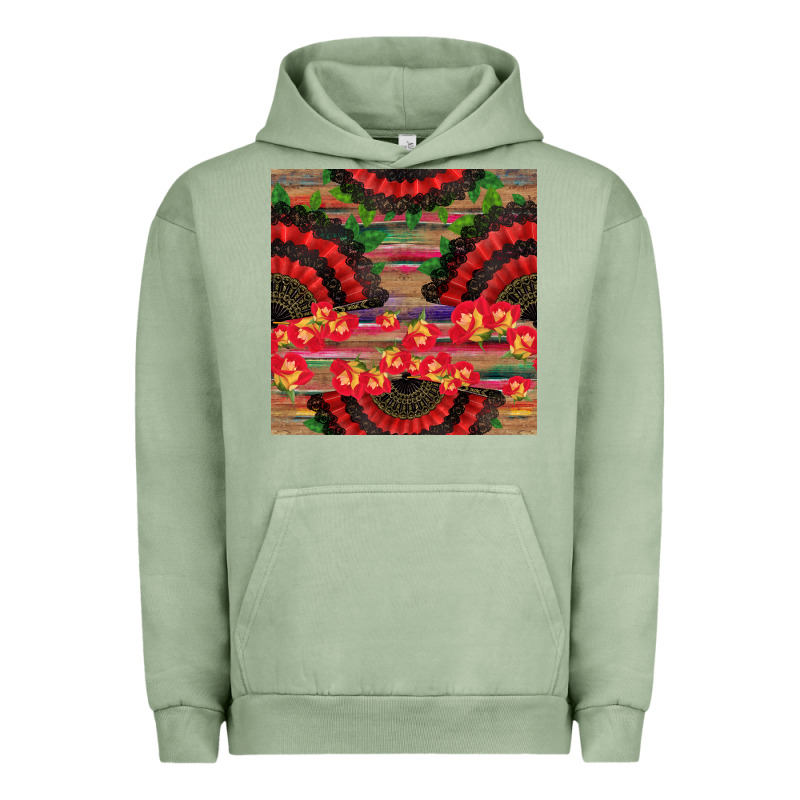 Spanish Hand Fan Seamless Pattern Urban Hoodie by BundleAndBundleShop | Teevron