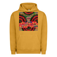 Pigment Peanut Butter spanish hand fan seamless pattern Urban Hoodie - BundleAndBundleShop