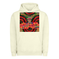 Pigment Pistachio spanish hand fan seamless pattern Urban Hoodie - BundleAndBundleShop