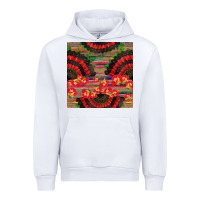 White spanish hand fan seamless pattern Urban Hoodie - BundleAndBundleShop