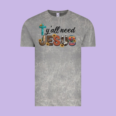 Y'all Need Jesus Vintage Tee Designed By Artiststas